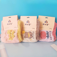 阿里郎 拼接少女干发帽 2条装(颜色随机发)