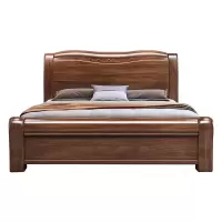 臻远ZY4022923胡桃木实木床1.8米双人床