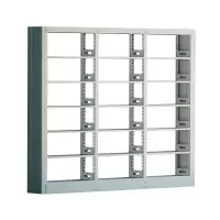 臻远ZY4072603钢制书架资料架 单面6层一列三组白色 2800*300*2000mm