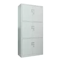臻远ZY5062304 钢制厚板通三节文件柜 85*39*180cm(单位:台)灰白色