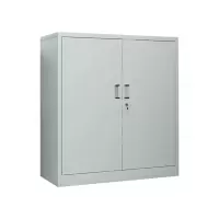 臻远ZY5062306 钢制厚板铁门矮柜文件柜 90*40*109cm(单位:台)灰白色