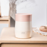 UKA玻璃内胆焖烧杯少女便携上班族宝宝婴儿外出超长保温盒1人饭盒 咖啡色 500ml