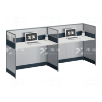 臻远 ZYGW-025职员桌办公桌屏风工作卡位直排双人位