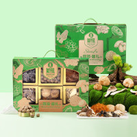 首祖 菌礼 山珍干菌菇南北干货组合装 6种干货1010g / 盒(秋木耳 蛹虫草 猴头菇 白灵菇 牡丹菌 龙眼干)