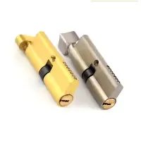 锁芯 通用型锁芯 卧室门木门房门锁 小70mm铝合金(34+34)本色