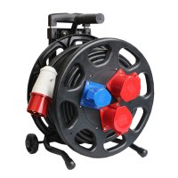 vissfj 日星移动电缆盘 大功率航空插座线盘 国标铜 4芯4平方/50米/380V