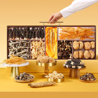 首祖 尊品 山珍海产干货组合 7种菌菇干货501g / 盒(人参 羊肚菌 鱼胶 鹿茸菇 猴头菇 赤松茸 白玉耳)