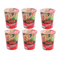 泰国进口泰氏妈妈冬阴功酸辣虾清味杯面60g*6杯
