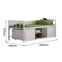 质凡宿舍营具床铁架床高低床床下柜鞋架组合班排床 单人床