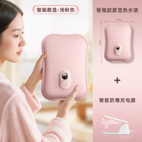 数显热水袋暖手热敷暖水袋智能充电数显双插手+国标热水袋(颜色自备注) 1套