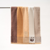 洁玉 中国风熊猫精梳棉毛巾34cm*74cm 105g 1条装 J4016F棕色