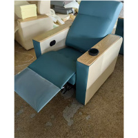 冠烨输液沙发椅 手动款带木扶手+脚踏 单人等候椅子 颜色可定制