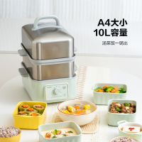 北鼎G5253 多功能电蒸锅 浅杉绿 标配30cm 陶瓷白盘