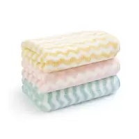 洁玉 欧洛珊瑚绒柔软方巾34.5*34.5cm 1条装 J0030W 粉色