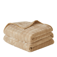 杉杉(FIRS) 兔毛泡泡绒毯180*200cm 咖色