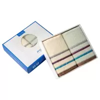 洁玉 素色多臂纯棉毛巾双条装盒装 TG-1331B