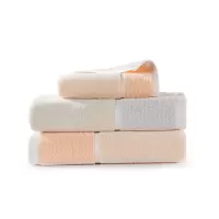 洁玉 秋水2毛1浴三套巾礼盒(天地盖+手提袋) J0702-C 桔色