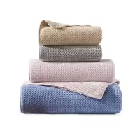 洁玉 舒畅珊瑚绒柔软浴巾70*140cm 1条装 J3030B 灰色