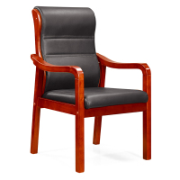 臻远 ZY5110308 办公会议椅办公皮椅电脑椅 黑色牛皮