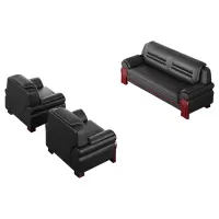 臻远 ZY5110346 办公室沙发简约商务沙发休闲沙发 西皮3+1+1