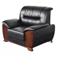 臻远 ZY5110353 办公沙发办公室简约会客商务沙发 牛皮单人位