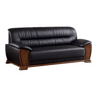 臻远 ZY5110354 办公沙发简约会客沙发商务皮沙发 牛皮三人位
