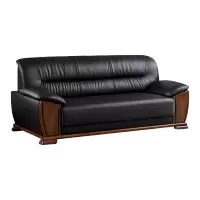 臻远 ZY5110354 办公沙发简约会客沙发商务皮沙发 牛皮三人位