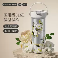 炊大皇 花绘保温杯550ml (山茶花)FG55A1 6921761831358