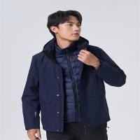 思凯乐(SCALER)户外冲锋衣男女同款羽绒内胆防风保暖三合一冲锋衣 藏蓝色L