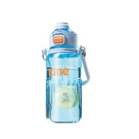 希乐塑料杯1L户外便携大容量双饮耐用淑薄蓝XL-2475