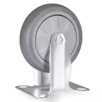 静音5寸万向轮重型加厚支架脚轮 5寸灰色轻型万向85x75