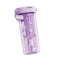 希乐塑料杯600ml大容量便携耐用风铃紫XL-2524-600