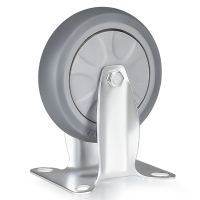 小窝厘静音5寸定向轮重型加厚支架脚轮 5寸灰色轻型定向85x75