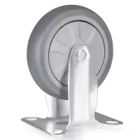 小窝厘静音5寸定向轮重型加厚支架脚轮 5寸灰色轻型定向85x75