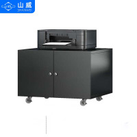 山威打印机柜复印机放置底座柜文件柜档案柜带轮移动矮柜加厚黑高450