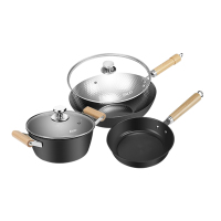 EKCO极之铁三件套32CM炒锅+22CM汤锅+22CM煎锅 EK-JZT302ZX/KZ