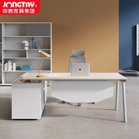 中泰(jongtay)老板桌办公桌简约现代商务领导办公桌木质办公家具1.8米 J-AT-BB18R