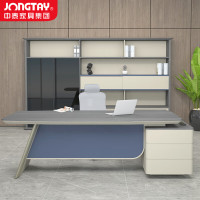 中泰(jongtay)老板桌总裁桌商务中班台简约现代领导办公桌工作台办公家具2.4米 J-AT-BA24R