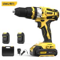 得力 锂电电钻家用冲击钻充电钻手电钻电起子电动螺丝刀充电批手电钻套装 18V冲击锂电钻(双电池)DL6264 单位/套