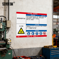 安赛瑞 职业病危害告知卡(苯等有毒气体)-ABS板,600×450mm 14632