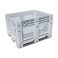 翌嘉YJ4121753塑料卡板箱叉车移动周转箱 网格卡板灰色 1200*1000*760