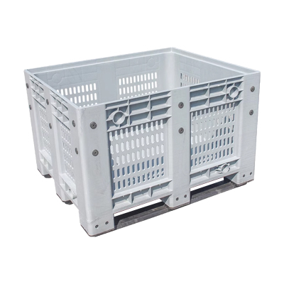 翌嘉YJ4121753塑料卡板箱叉车移动周转箱 网格卡板灰色 1200*1000*760
