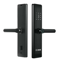 科密电子门锁 XY-001 指纹解锁 执手式 黑色