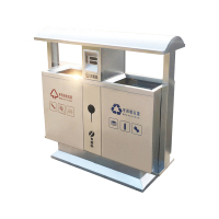 翌嘉 YJ4070403不锈钢分类垃圾箱公共场合环卫果皮箱户外垃圾桶 304不锈钢