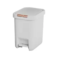 臻远 ZY5090111手按脚踩两用垃圾桶 送1卷垃圾袋 10L 白色