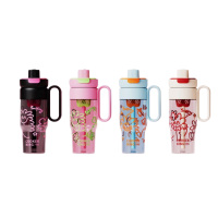 炊大皇塑料杯850ml大容量一杯双饮YQ85A1(颜色随机)