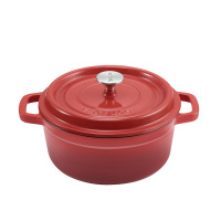 张小泉曜红系列铸铁珐琅锅C32200200