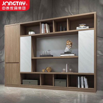 中泰(jongtay)办公柜子木质书柜书架老板办公室文件柜收纳柜储物柜三门2.8米 J-JZ17