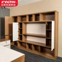 中泰(jongtay)办公柜子木质书柜员工柜书架老板办公室文件柜收纳柜储物柜三门2.4米 J-JZ18