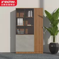 中泰(jongtay)办公柜子木质书柜员工柜书架办公文件柜收纳柜储物柜三门1.2米 J-JZ20